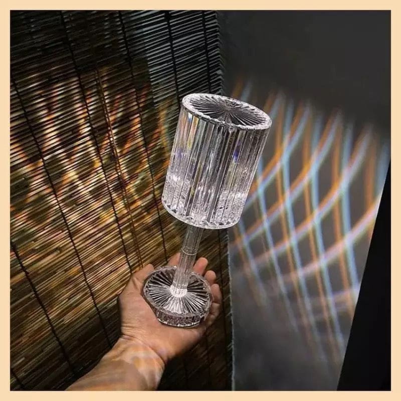 Luxury Crystal Wine Glass Lamp, Touch Control 16 Color Light Bedroom Romantic Atmosphere Lamp, Acrylic USB Rechargeable Night Light, LED Crystal Projection Table Light Luxury Crystal Wine Glass Lamp, Touch Control 16 Color Light Bedroom Romantic Atmosphere Lamp, Acrylic USB Rechargeable Night Light, LED Crystal Projection Table Light